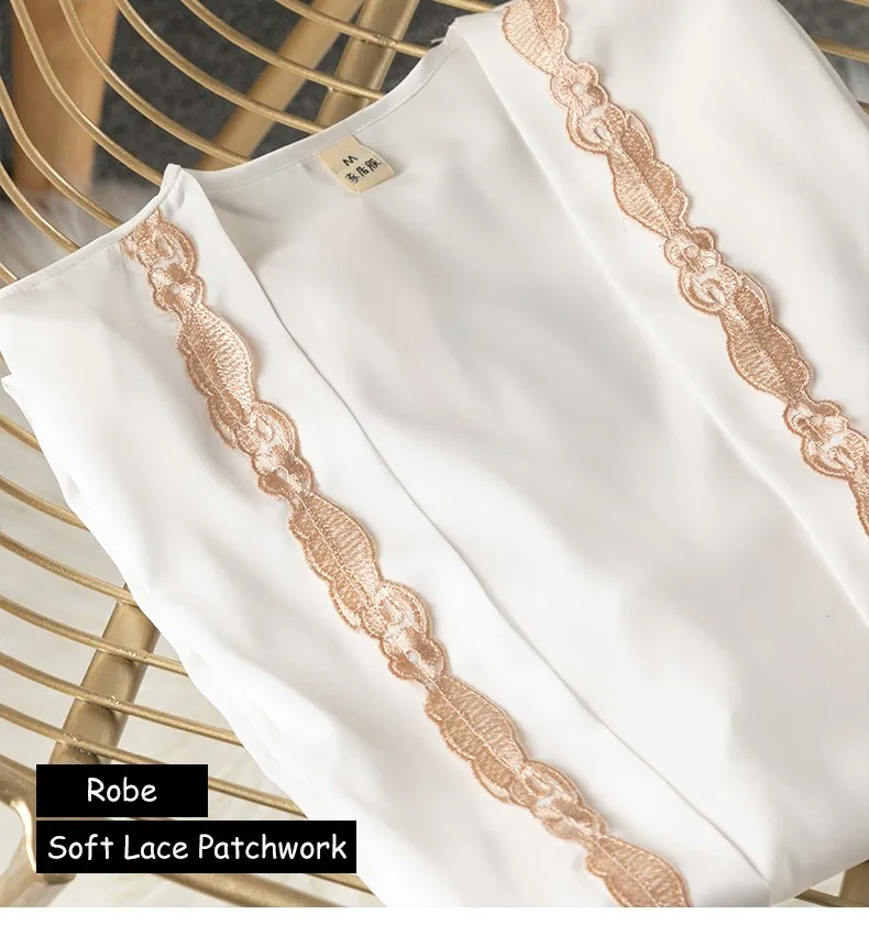Women Robe Set Satin Sleepwear Sexy Kimono Bathrobe Gown Intimate Lingerie Lounge Wear Casual Nightwear Home Clothes 5PCS