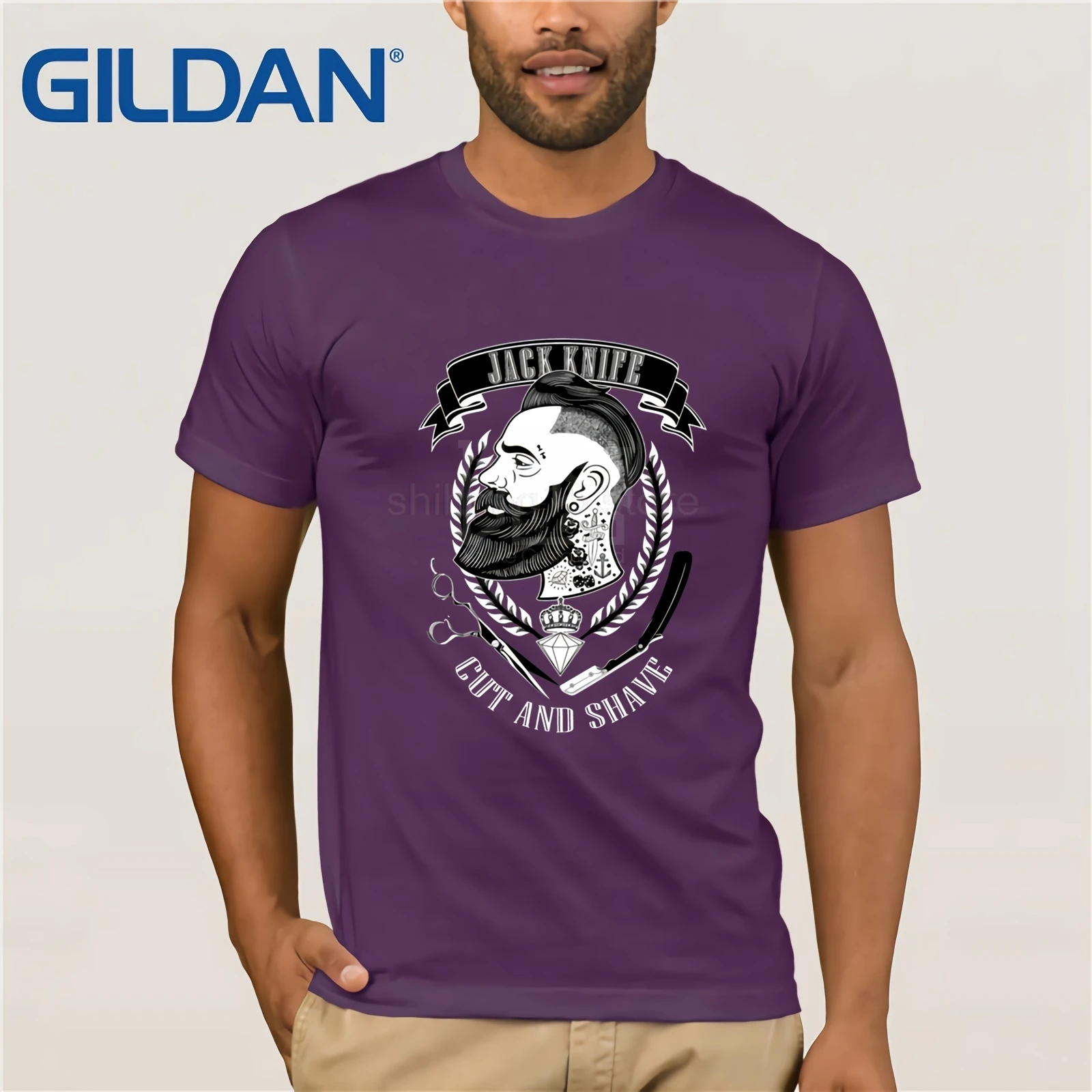 Футболка и футболка Классическая футболка в стиле хип-хоп хлопковая простая одежда - Цвет: purple