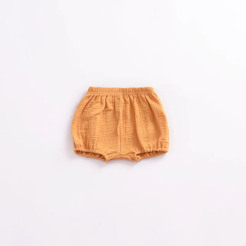 Yellow Летние шорты для мальчиков и девочек 0-4 лет, шорты для новорожденных девочек, штаны с оборками для малышей, штаны на подгузник, одежда для маленьких мальчиков и девочек - Цвет: Yellow