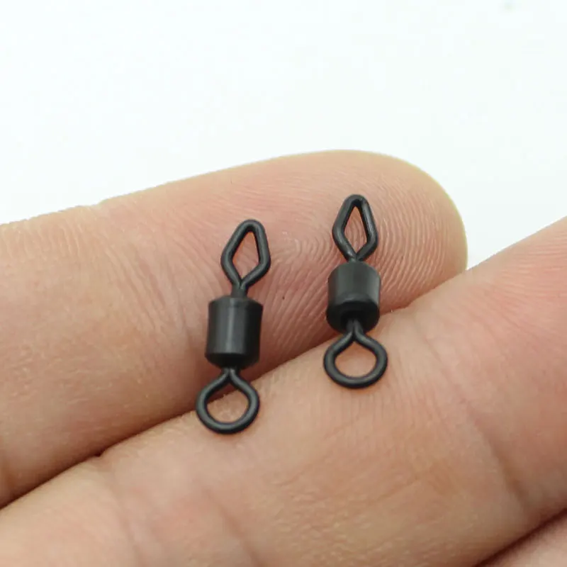 40Pcs Karpfen Angeln Rigging Diamant Augen Rolling Chod Ring Swivel Werkzeug High Carbon Stahl Karpfen Rigs, Der Angeln Zubehör – Detail 3