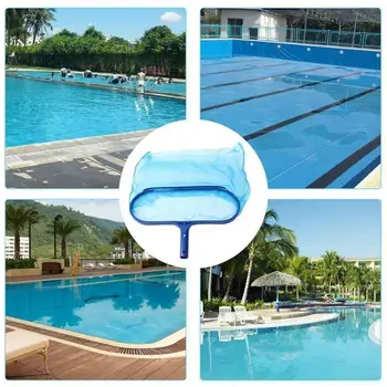 

1pc Pool Cleaning Net Professional Tool Grade Fine Skimmer Leaf Swimming Bag Mesh Cleaners Pool Pool Blue Accessories Catch Q7F2