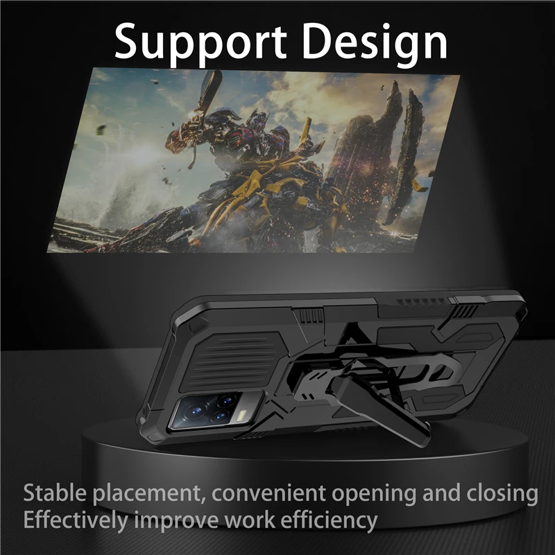 Durable Magnetic Shockproof Armor Case with Belt Clip Stand