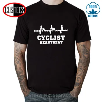 

MTB CYCLING Cyclist Heartbeat T shirts men Mountain biker Tshirt Road Bike Funny BMX Bicycle Tops Men's Casual fashion Tee shirt