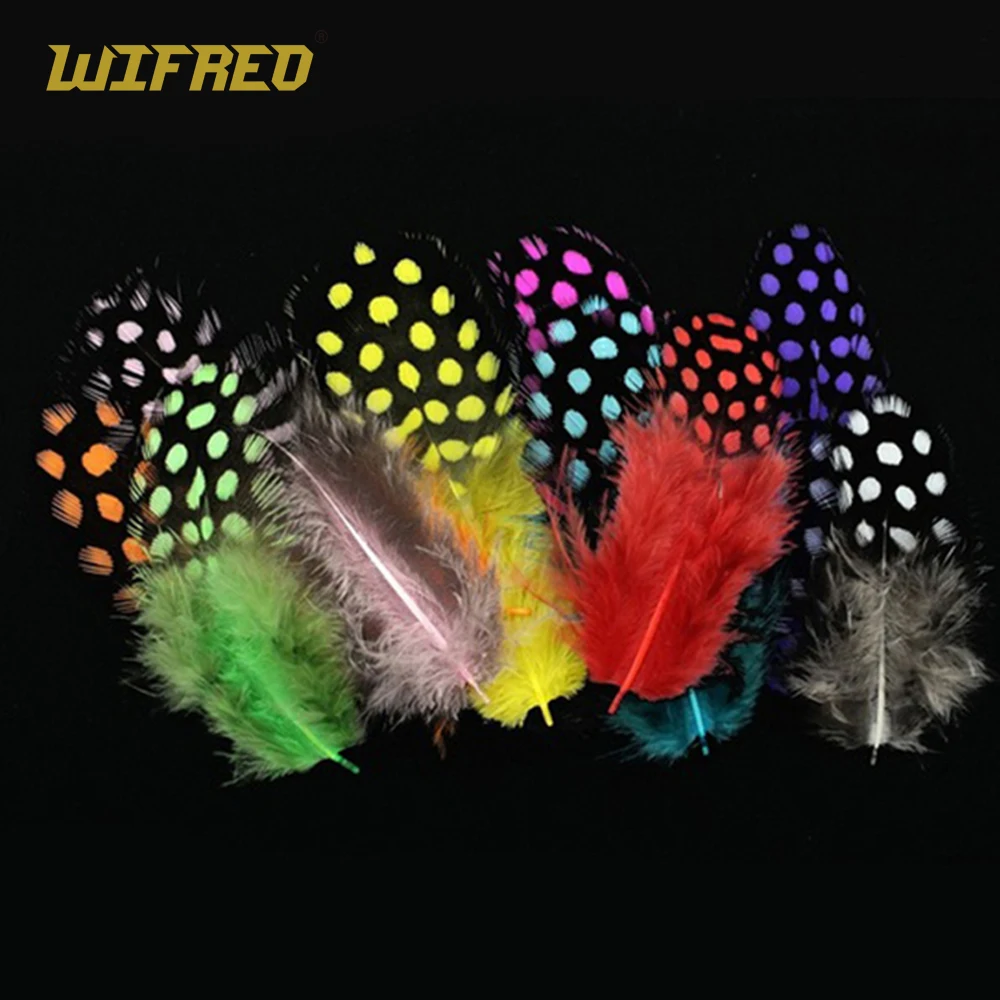 50 Pezzi Dot Tinti Guinea Perla Piume Di Gallina Spey Mosche Tailing Guance Soft Hackle Streamer Wet Dry Fly Legando Materiale Piuma