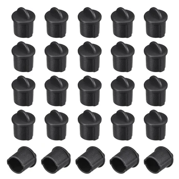 

uxcell 20pcs Silicone BNC Anti-Dust Stopper Cap Cover for Female Jack Black Inside Install Dia 9.5 mm - 11 mm