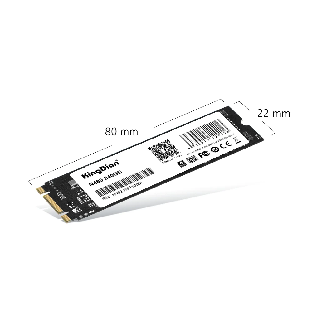 KingDian M.2 SATA 2280 NGFF SSD 120 ГБ 240 512 1 ТБ Внутренний твердотельный накопитель для