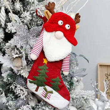

1PC Christmas Stockings Decor Socks Party Decor Funny Christmas Socks Ornament Festive Christmas Socks For Wall