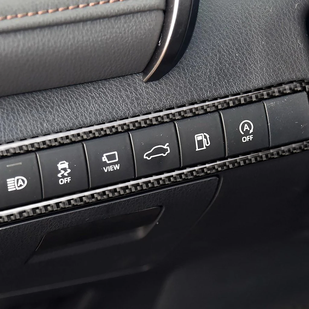 Для Toyota Camry аксессуары для салона автомобиля из углеродного волокна основная многофункциональная рамка для кнопок внутренние наклейки