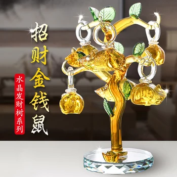 

Crystal Fruit Tree With 6pcs Apples Fengshui Crafts 7 Types Trees Home Decor Figurines Souvenirs Decor Ornament Home table Decor