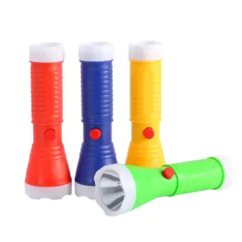 

Kid Flashlight Colorful Plastic LED Small Flashlight Mini Cycling Flashlight For Home Outdoor (Without Battery)