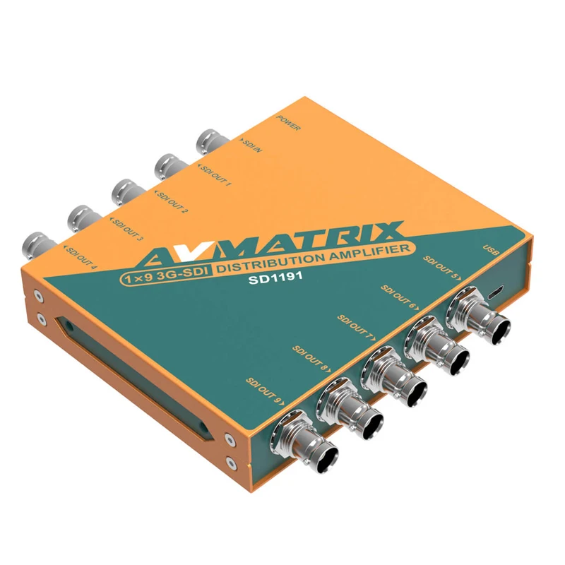 Avmatrix SD1191 SDI видео сплиттер 3g/HD/3G-SDI имеет 1 вход 9 выходной усилитель распределения поддержка 1080P для монитора проектора