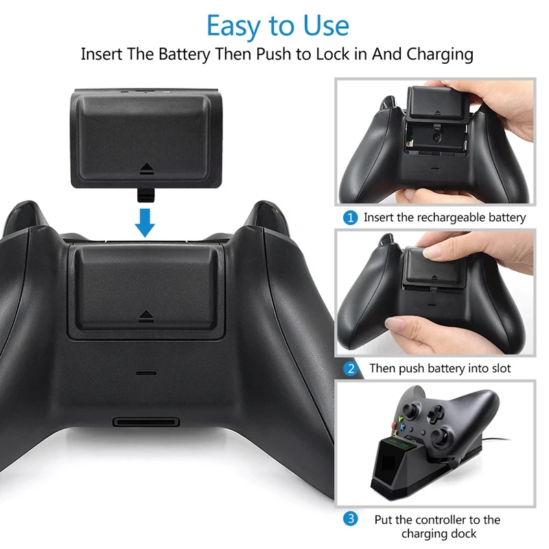Контроллер зарядное устройство для Xbox OneX двойной геймпад зарядная станция Док-станция с 2 перезаряжаемыми батареями