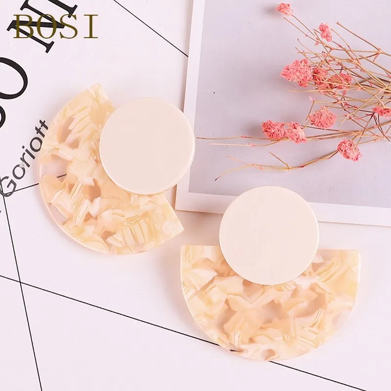 Женские акриловые серьги из ацетата богемные с большим леопардовым кулоном