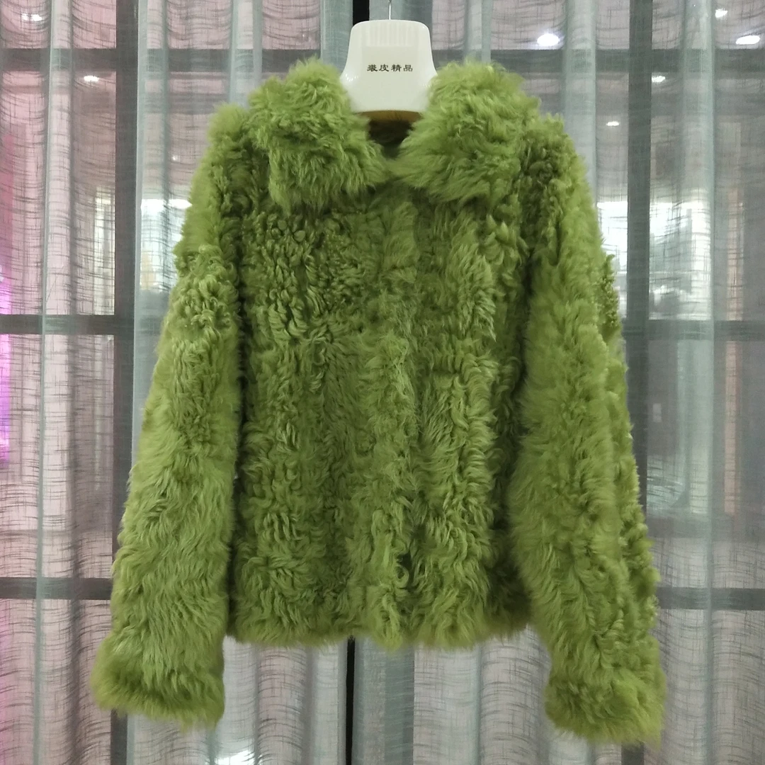 Abrigos mujer invierno, модная Роскошная куртка из натуральной кожи, шерсть шуба, зимняя женская куртка с отложным воротником