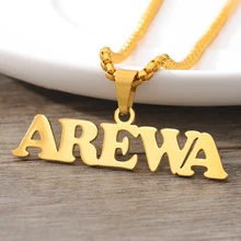 Personalized Name Necklace Collares Mujer Handmade Custom Name Gold Chain Pendant Necklaces For Women Men Hip Hop Jewelry BFF