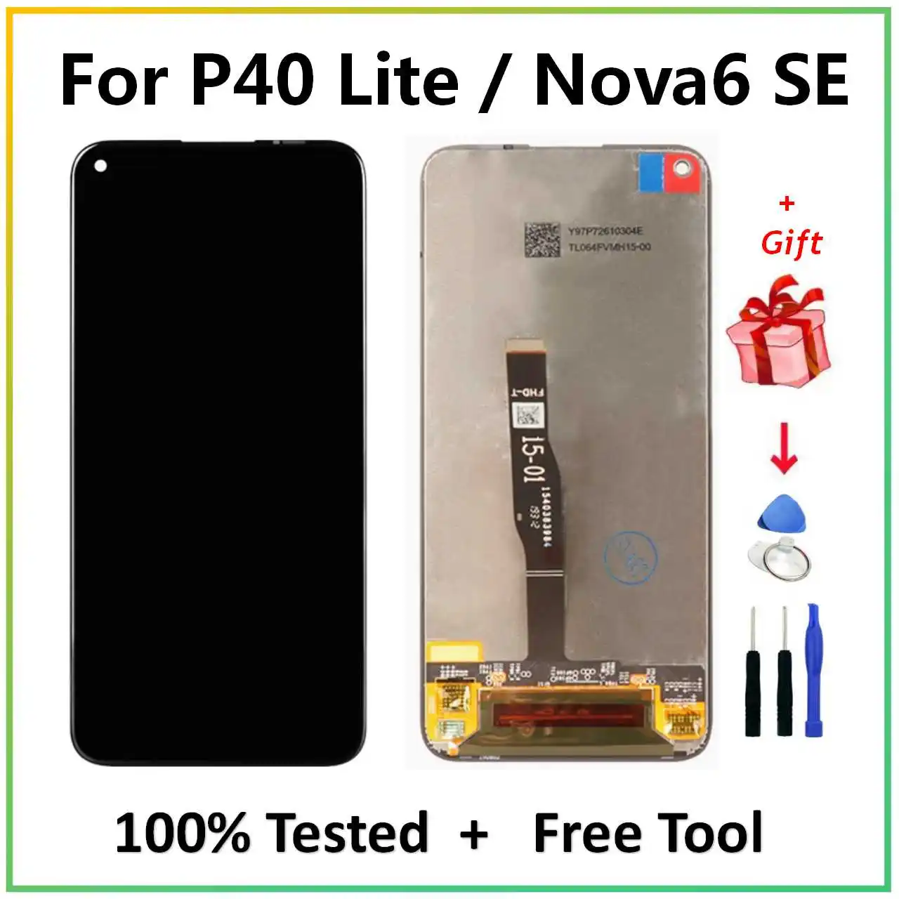 100% протестированный 6 4 ''дисплей Замена для Huawei P40 Lite ЖК-дисплей сенсорный