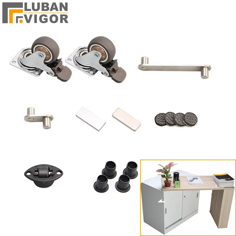 Multifunctional furniture folding rotating table hardware,for Stowable Folding desk,save space Furniture dining table hardware