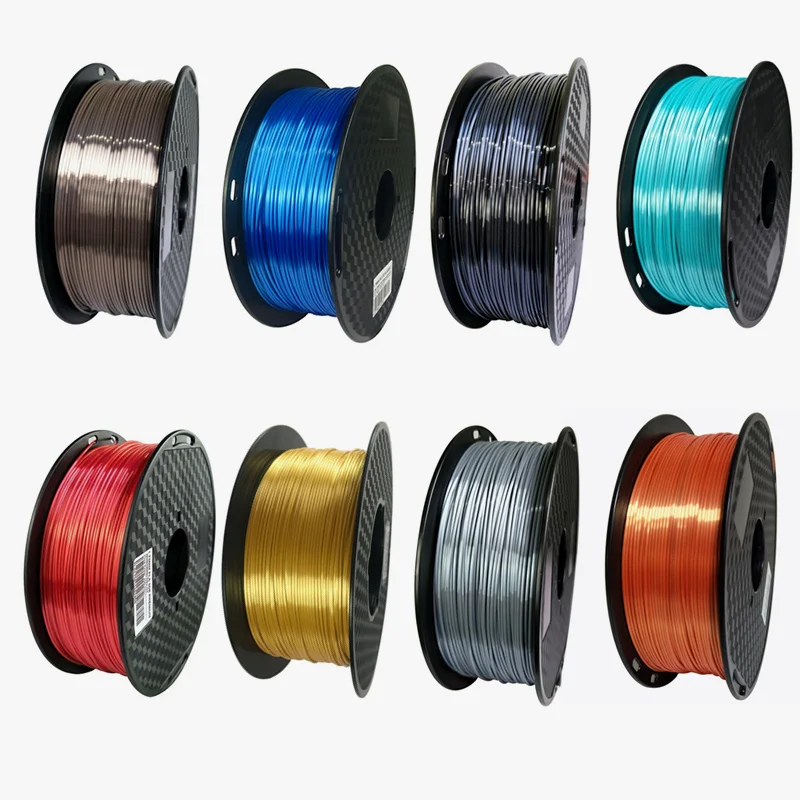 

Silk Pla 3D Printer Filament 1.75mm 1kg Shine Silky Gold 1000g 3d Pen Printing Filament Rich Luster Metal Metallic Material