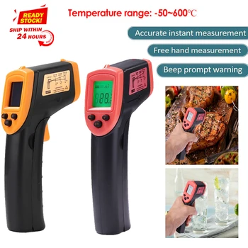 

1pcs HW600 Digital Infrared Thermometer Non-contact Pyrometer Imager Hygrometer IR Thermometer