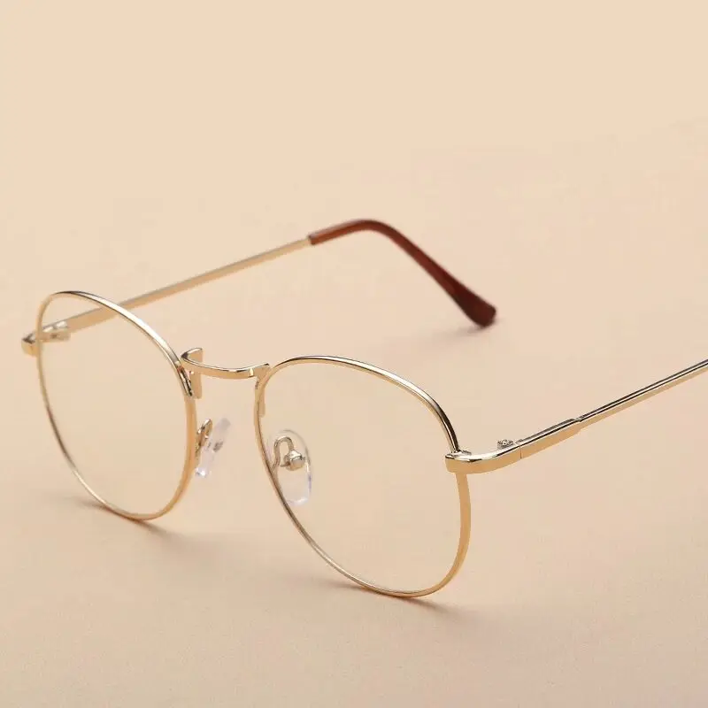 

0837 Retro circular spectacle frames for men and women with flat lens sunglasses
