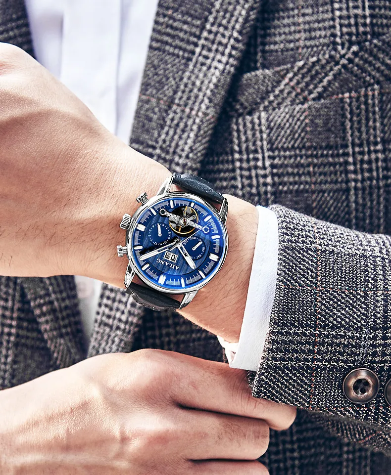 AILANG New Men's Watches Classic Mechanical Watch Men Luxury Men Automatic Watches Business Waterproof Tourbillon Clock Man