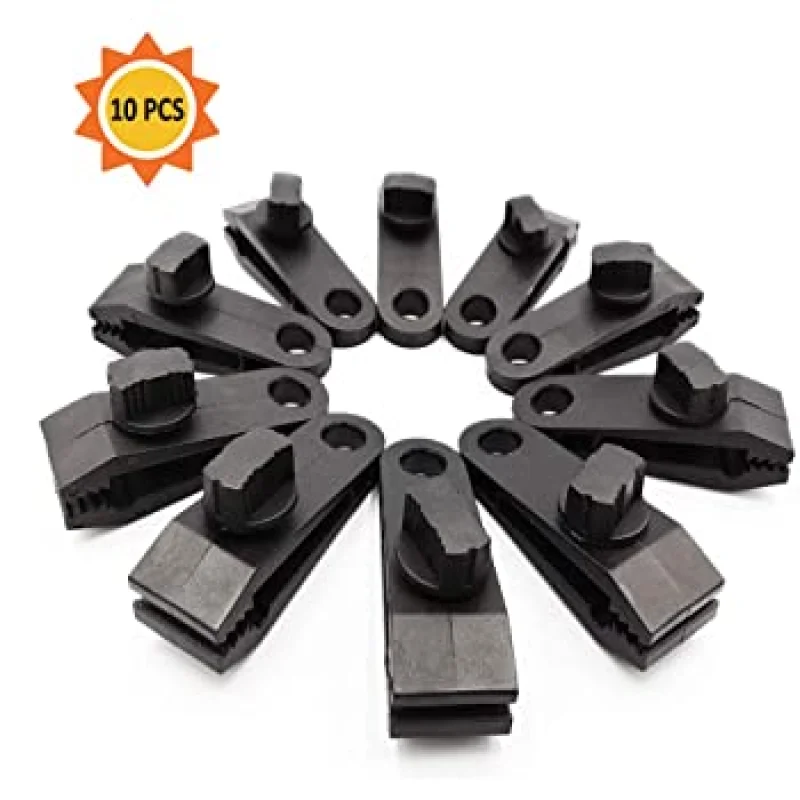 

10 Pcs Tarp Clips, Heavy Duty Thumb Screw,Lock Grip Tent Clamps for Tarps Anchor Gripper Jaw Grip Trap Tighten Woodworking Tools