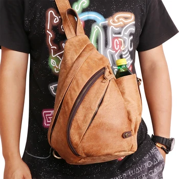 

DICIHAYA Genuine Leather Male Shoulder Bags Crossbody Bags Men Anti Theft Chest Bag School Summer Short Trip Messengers Bag