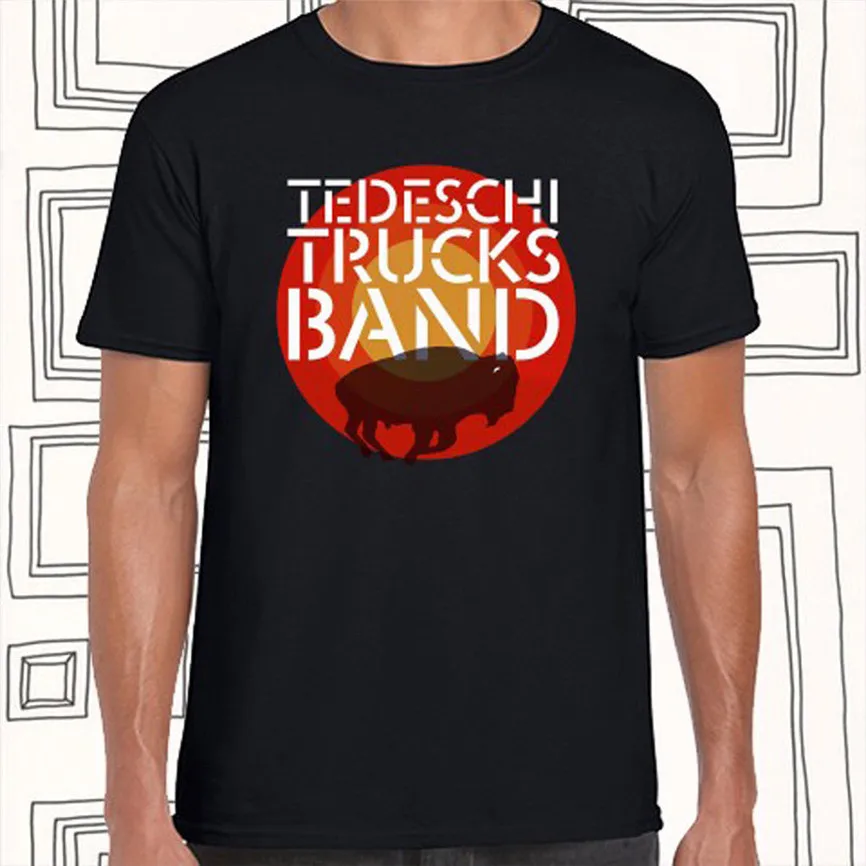 Tedeschi Trucks Band Блюз рок группа Мужская Черная Футболка размер S M L XL XXL XXXL уличная