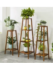 

Wooden Bracket Balcony Living Room Multi-Layer Plant Flower Shelf