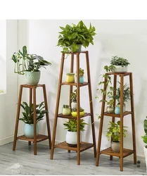 Support en bois pour plantes et fleurs, étagère multicouche pour balcon, salon 