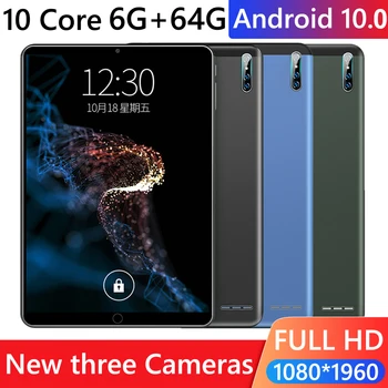 

5G Phone Call Tablet PC J10 Android 10.1 Tablet + 32GB TF WiFi GPS Card 6GB 64GB for Office Caring Computer Supplies