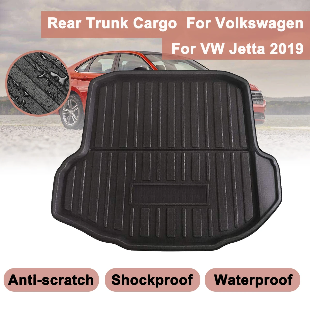 

Car Cargo Liner For VW Jetta 2019 Boot For VolkswagenTray Rear Trunk Cover Matt Mat Floor Carpet Kick Pad Mat