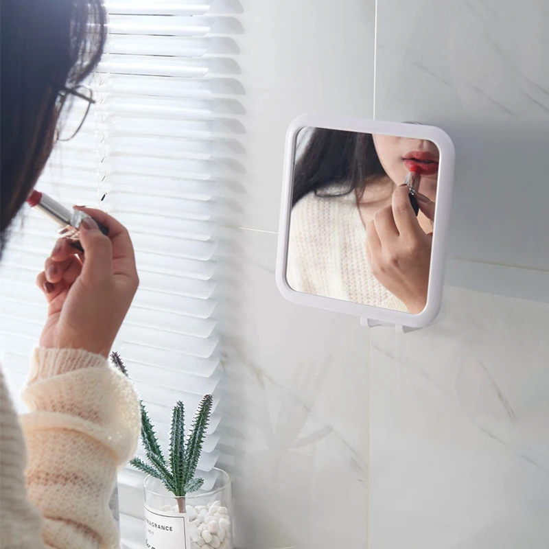 espelho do banheiro ajustável tipo de parede espelho de maquiagem de cosméticos com ventosa espelho de barbear espelho de chuveiro de sala de banho