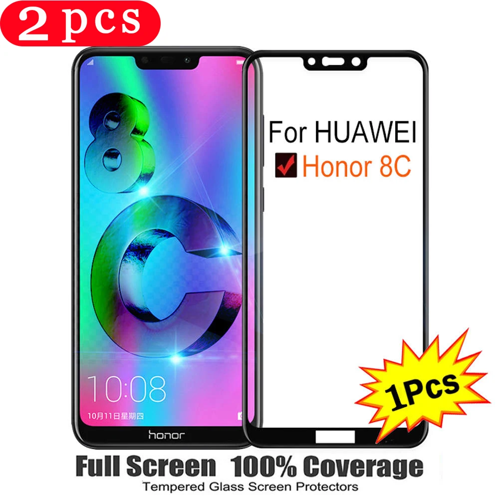 2 шт. полное покрытие для huawei honor 8x max 8s 8c 8 lite 8a pro Закаленное стекло Защитная пленка