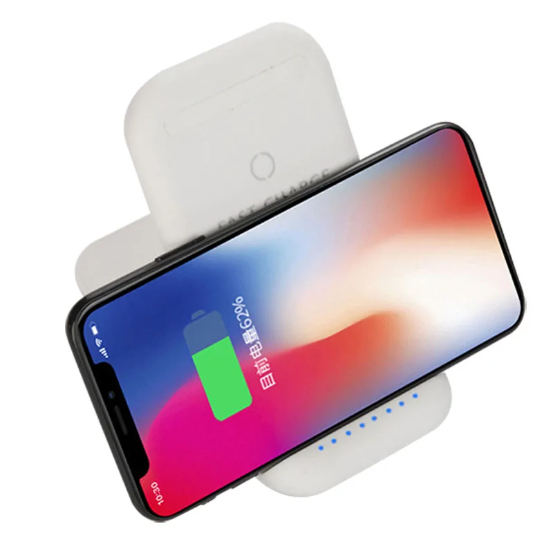 Складное Беспроводное зарядное устройство 10 Вт для iPhone samsung беспроводное индуктивное зарядное устройство Подставка для samsung S8 S9 S10 Note8 Note9