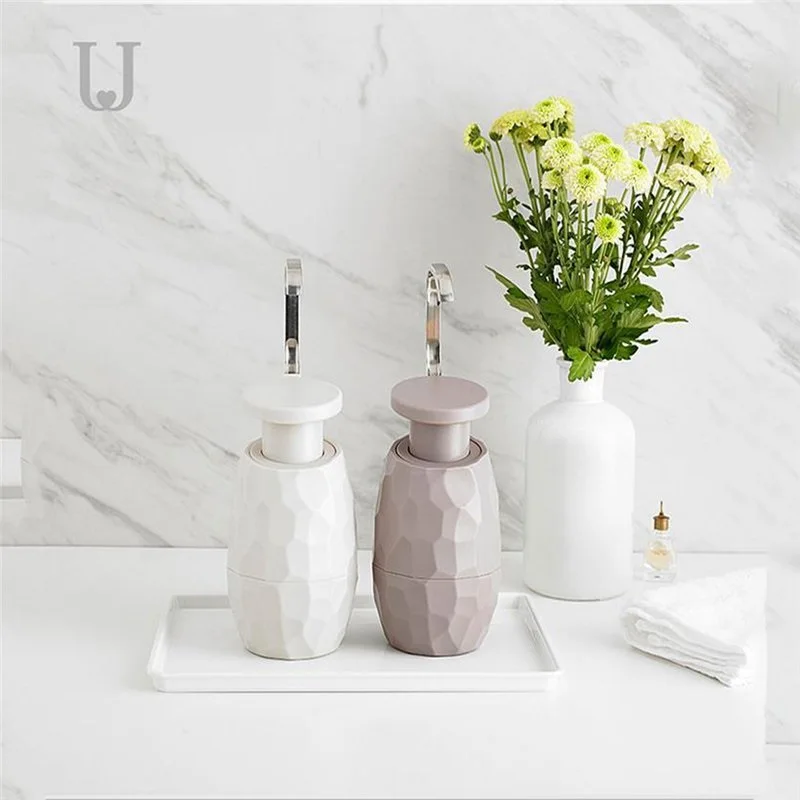 

Jordan&Judy Creative One-hand Press Soap Dispenser Facial Cleanser Shower Gel Dispensing Bottle Shampoo Lotion Separate