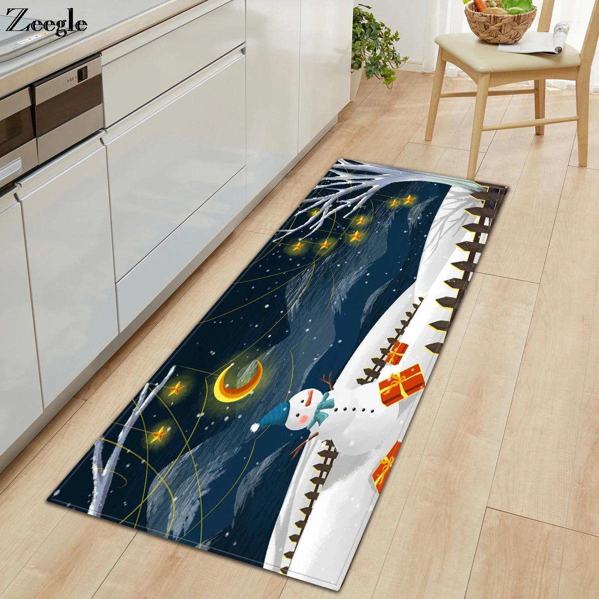 Zeegle Carpet Kitchen Rug Bathroom Doormat Non-slip Living Room Carpet Washable Hallway Floor Rug Absorbent Bedside Carpet Mat
