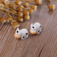 Сказочный Сад, миниатюра, корова, фигурка животного, ремесло, микро пейзаж, украшение, декор E65B