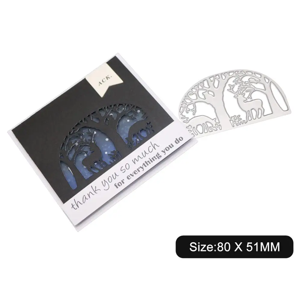 

Fawn in the Forest Cutting Dies Decoration DIY Lace Background Creatives Background / New Dies for Making Decorative Papers 2019