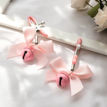 Black And Pink Woman Sexy Adjustable Nipple Clamp Breast Bdsm Small Bell Adult Fetish Flirting Teasing Sex Toys For Couples 4