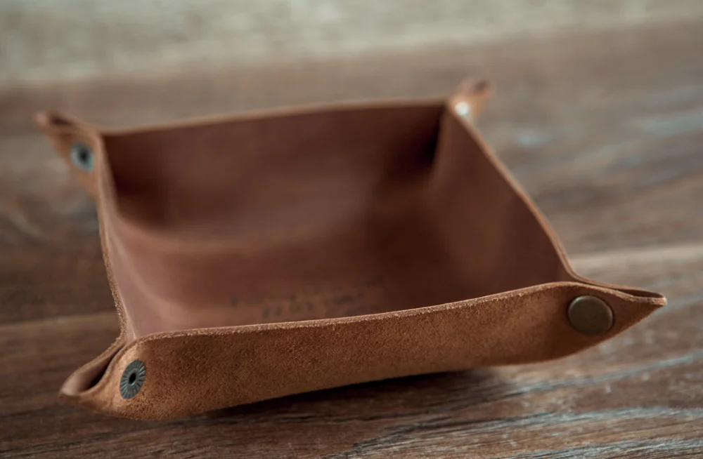 Desk organizer Personalized leather valet tray Father Gift Dad Gift Catchall Organizer Home Decor