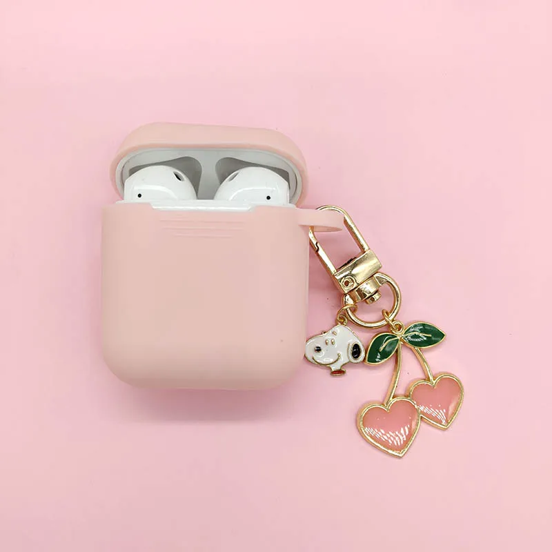 Для Apple Airpods Чехол Air pods аксессуары Bluetooth наушники защитный чехол милый Вишневый собачий кулон силиконовый чехол - Цвет: as the picture B6
