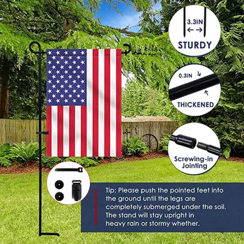 

Garden Flag Stand Flagpole Yard Flag Holder Metal Powder-Coated Thicken Flag Holder for Flag WXV Sale