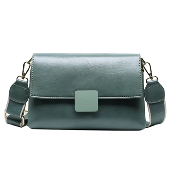 

bags for women 2020 Solid color simple PU leather women's Square Shoulder Messenger Bag luxury brand handbags crossbody bags