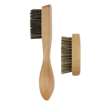 

2PCS Natural Boar Bristle Beard Brush for Men Bamboo Face Massage Comb Beards and Mustache