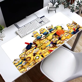 

900x400mm XXL Mousepad CS GO Overlock Edge PC Computer Gaming Mouse Pad Minions XXL Rubber Mat Non-slip Keyboard Mouse Mat