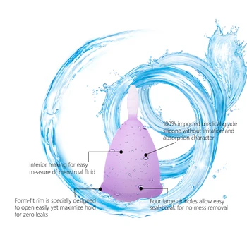 

high quality period cup for women Silicone Menstrual Cup Leak Safety Soft Cup Health Care ladies cup