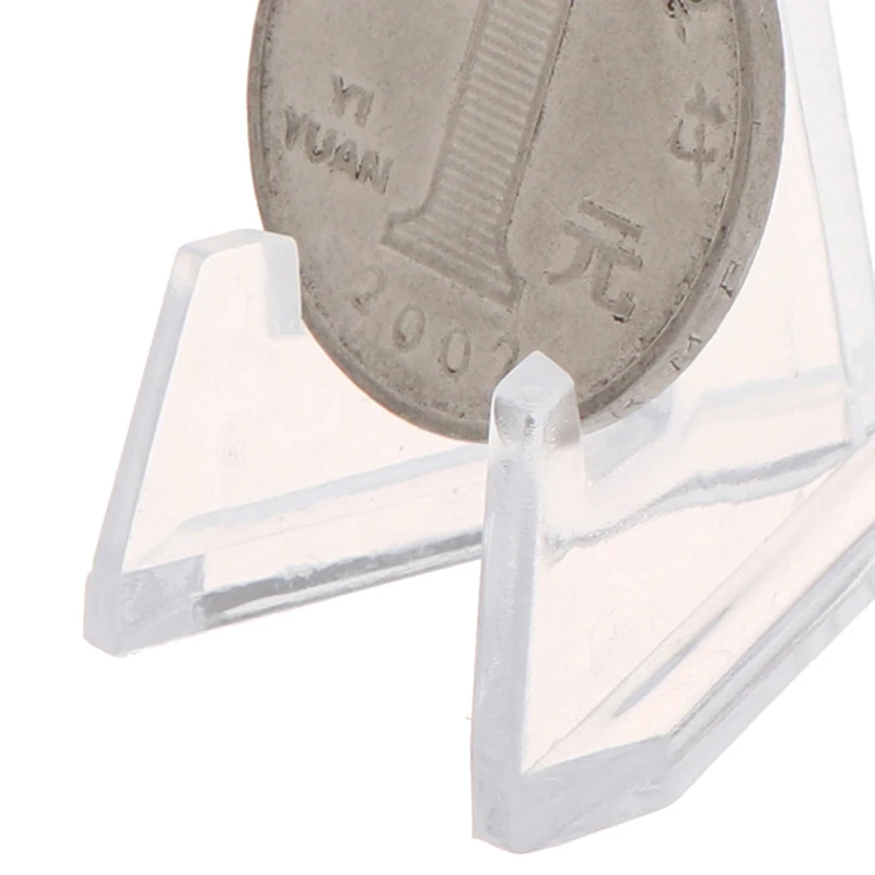 1Pc Card Display Show Stand Acrylic Jewellery Stand Holder Collectibles Coins Easel Medal Badge Holder