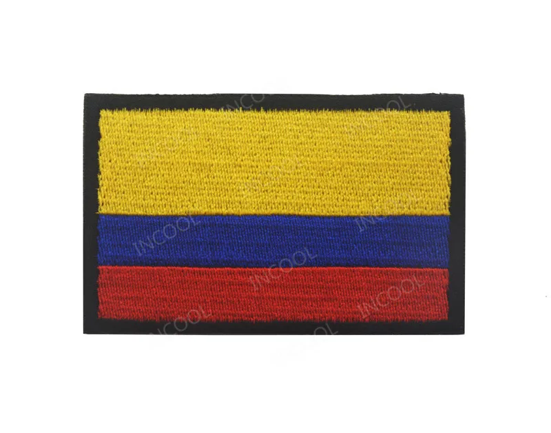 Америка Страна доминация Uruguay Куба Панама, Панама, Испания вышитые нашивки значки флаги - Цвет: Colombia Flag