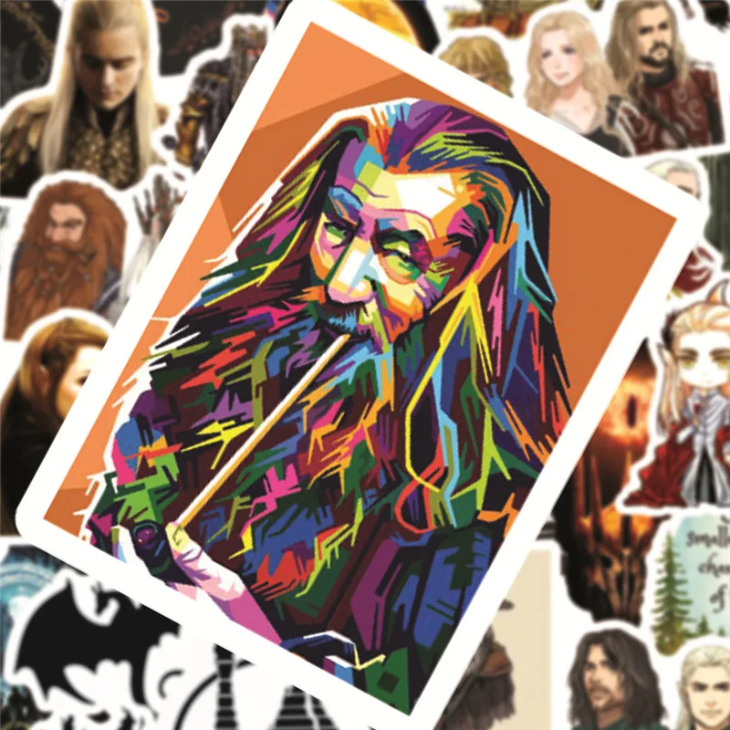 50 Pcs/lot Classic Movies Hobbit Stickers Set PVC Stickers Toys Decor for Car Laptop Pad Phone Trunk Guitar